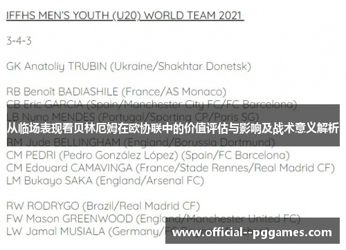 从临场表现看贝林厄姆在欧协联中的价值评估与影响及战术意义解析